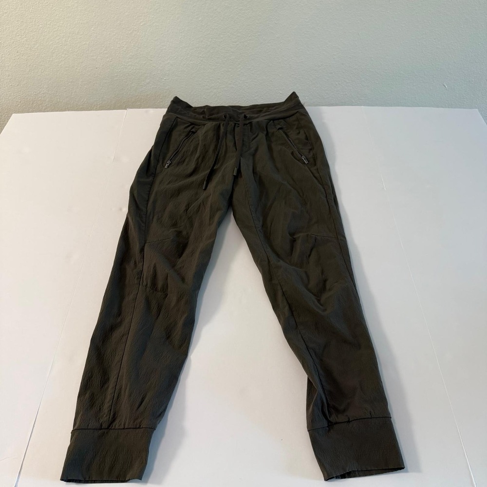 Athleta Trekkie North Joggers Womens 0 Gray Green Hiking Travel Pants Ripstop